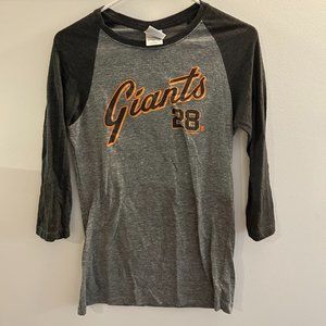Giants Baseball 3/4 Sleeve Tee - Buster Posey